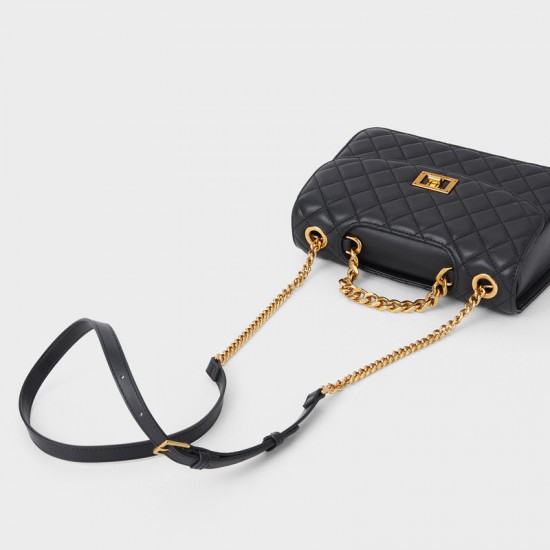 Charles Keith Chain Shoulder Bag Diamond Bag Black Charles Keith Chain Shoulder Bag Diamond Bag Black
